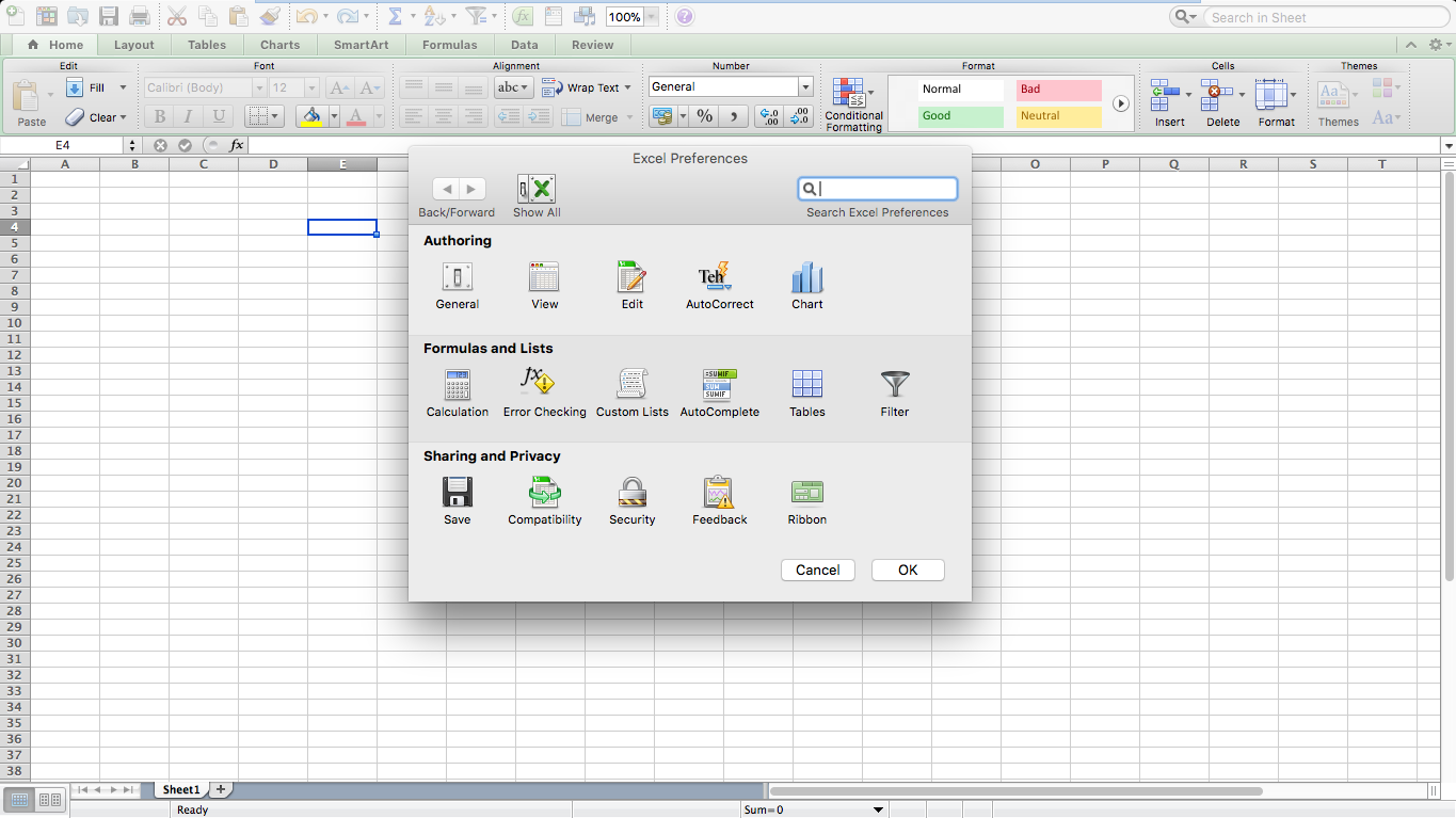 excel 2011 for mac regression